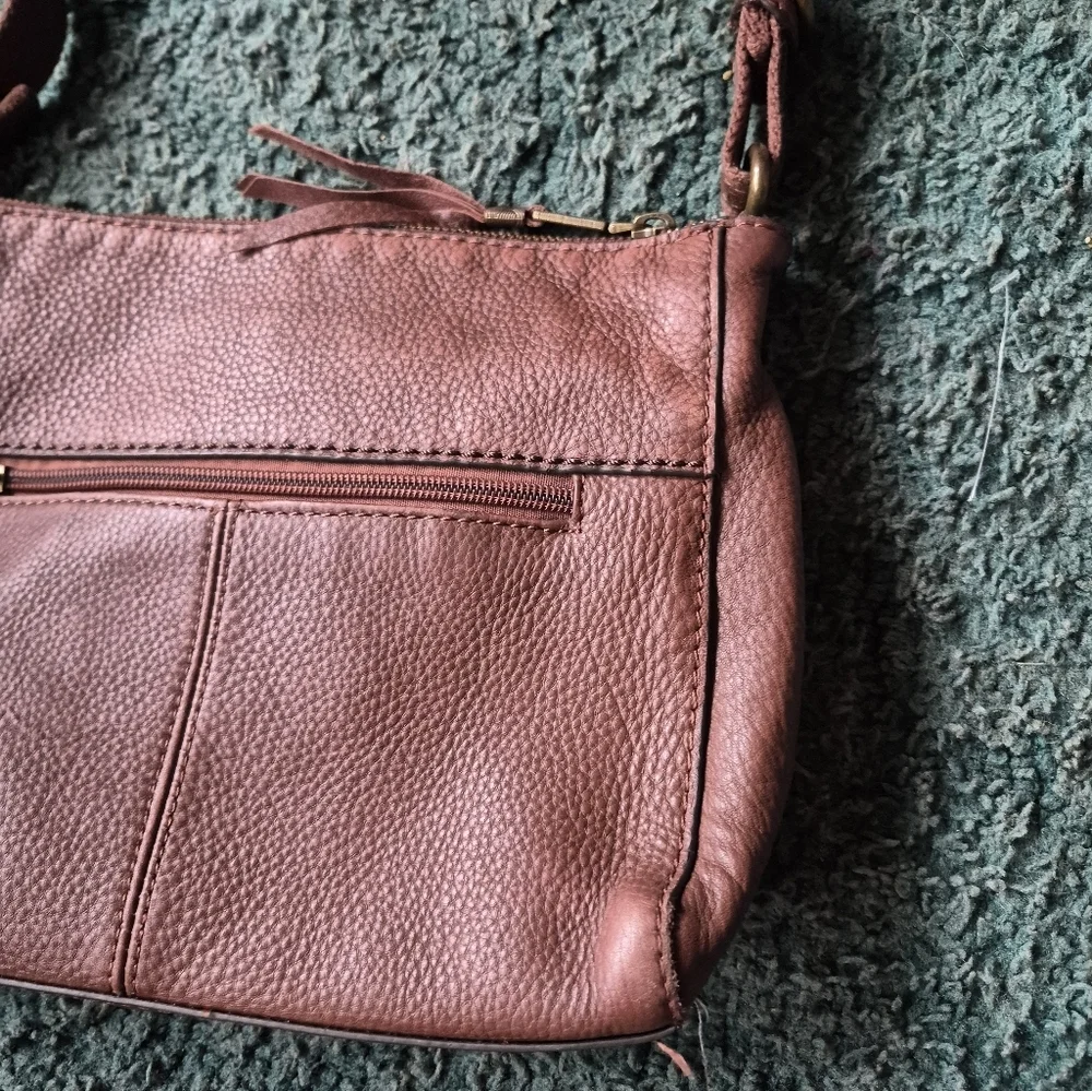 The Sak Brown Faux Leather Shoulder Bag